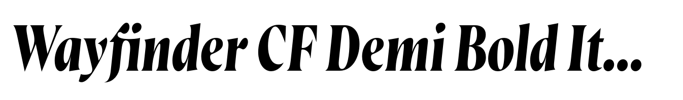 Wayfinder CF Demi Bold Italic